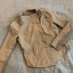 BCBG Cropped Leather Jacket